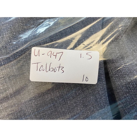 Talbots Size 10 Flawless Five Pocket Jeans Slim Ankle Raw Hem Gray Curvy 34x30 - Picture 16 of 16